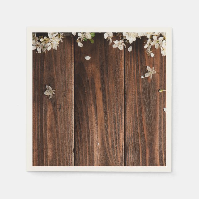 Guardanapo De Papel Conjunto Rustic Wood Paper Napkins de 50+ (Frente)