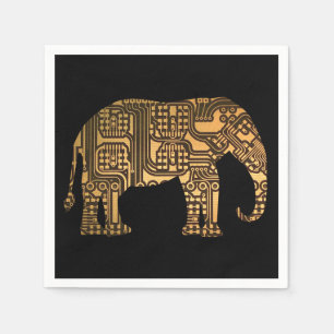 Guardanapo De Papel Conselho de Circuito de Elefante de Cobre