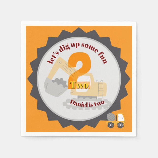 Guardanapo De Papel Construction Dump Truck (Frente)