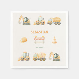 Guardanapo De Papel Construction Dump Truck Party Boys Birthday