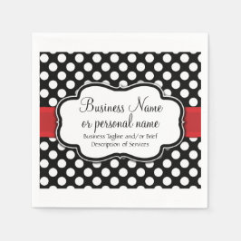 Guardanapo De Papel Consultor de Bolinhas Vermelho Branco Negro