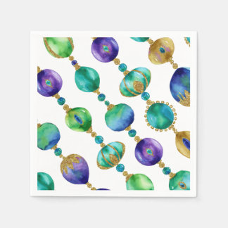 Guardanapo De Papel Contas de Mardi Gras em Cores Vibrantes