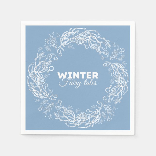 Guardanapo De Papel Contos de Fadas das Férias de Inverno. (Frente)