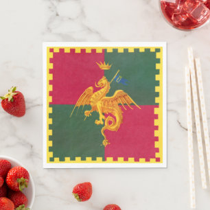 Guardanapo De Papel Contrada del Drago (Dragão) Palio di Siena