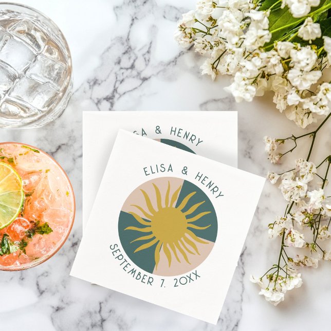 Guardanapo De Papel Contrato de WEDDING Soiree para a Sede Moderno PER (Seaside Soiree WEDDING Engagment Modern CUSTOM Napkins
)