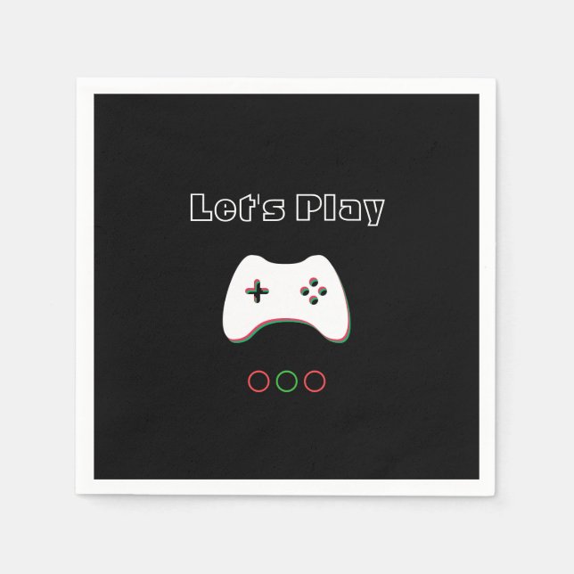 Guardanapo De Papel Controlador de videogame, Reprodução de Vamos, Art (Frente)