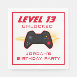 Guardanapo De Papel Controlador Vermelho de Jogo de Vídeo