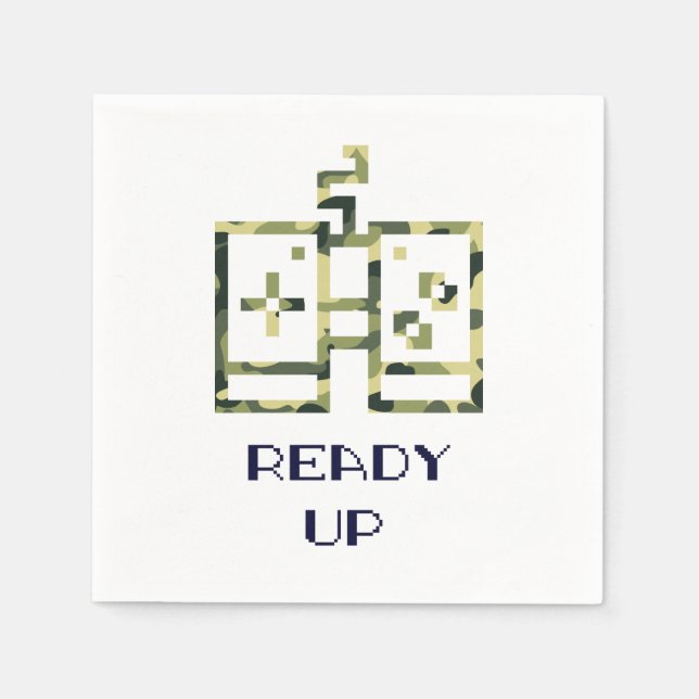 Guardanapo De Papel Controle de Vídeo Game Camuflado Pronto Gamer (Frente)