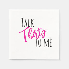 Guardanapo De Papel Conversar 30 Comigo Convite De Aniversário Neon