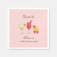 Convite de aniversário de bebidas misturadas com a