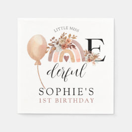 Guardanapo De Papel Convite de Aniversário de Uma Maravilhosa Rainbow 