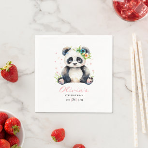 Guardanapo De Papel Convite de Aniversário Panda, Convite de Aniversár