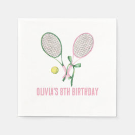Guardanapo De Papel Convite de aniversário xadrez preppy de tênis