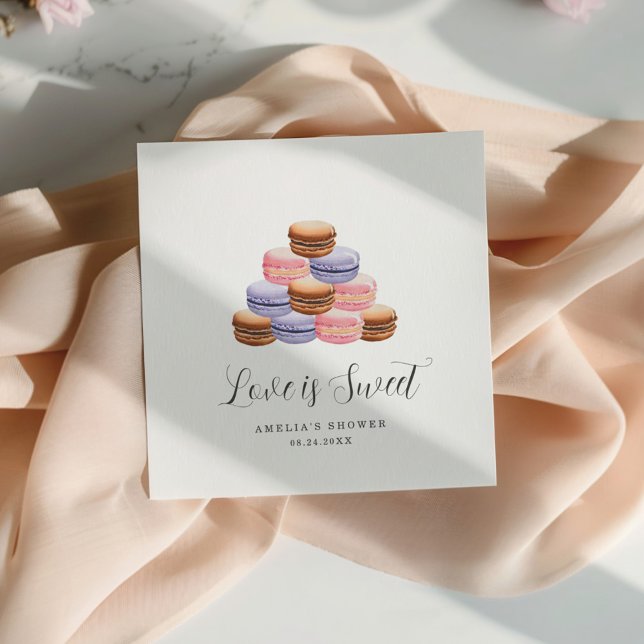 Guardanapo De Papel Convite de Churrasco de Noiva O Amor é Doce (Criador carregado)