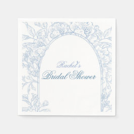 Guardanapo De Papel Convite de Chuveiro de Noiva Something Blue Wildfl