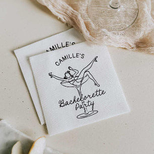 Guardanapo De Papel Convite de despedida de solteira com tema de Champ