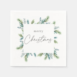 Guardanapo De Papel Convite de festas de Natal Boho Spruce e Fir