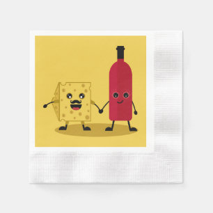 Guardanapo De Papel Convite de festas De Vinho E Queijo