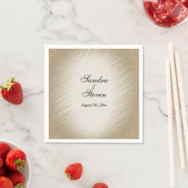 Guardanapo De Papel Convite Dourado Antiquado para Casamento