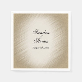 Guardanapo De Papel Convite Dourado Antiquado para Casamento