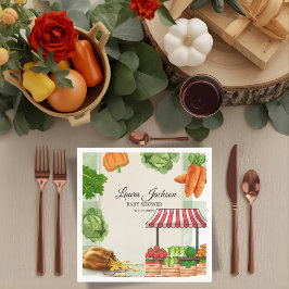 Guardanapo De Papel Convite para Chás de fraldas do Mercado de Agricul