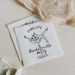 Guardanapo De Papel Convite para Festa de solteira de Champanhe Retroa<br><div class="desc">Nosso Papel de Festa de solteira de Champanhe Napkins combina simplicidade quica com o talento divertido do retro-design. Itens correspondentes no design do partido Cava.</div>