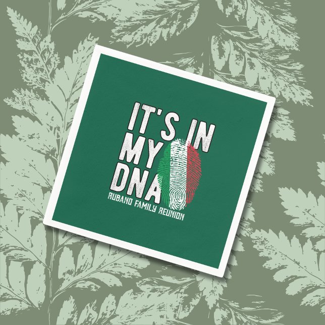 Guardanapo De Papel Convite para Reunião da Família DNA Italiana (Criador carregado)