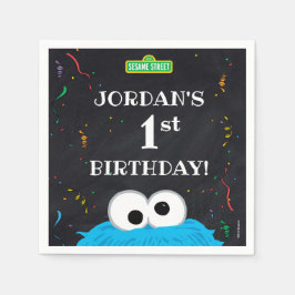 Guardanapo De Papel Cookie Monster | 1º Aniversário