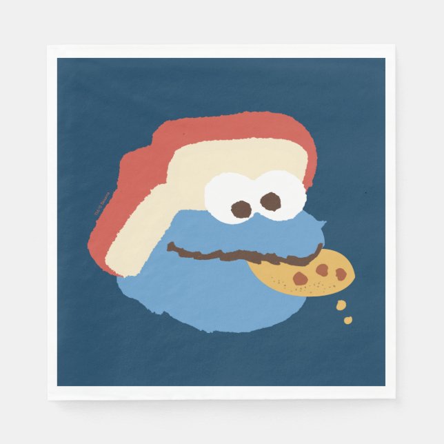 Guardanapo De Papel Cookie Monster Camp Cookies (Frente)