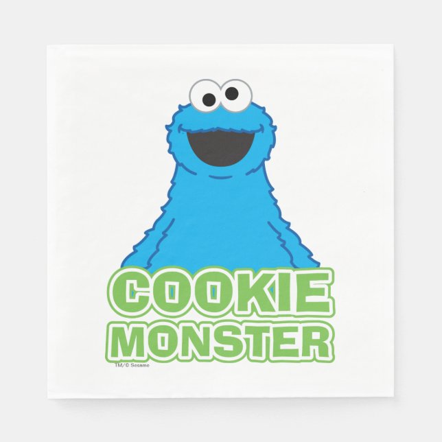 Guardanapo De Papel Cookie Monster Character Art (Frente)