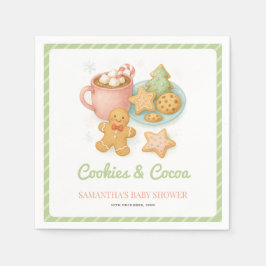 Guardanapo De Papel Cookies and Cocoa Winter Baby Shower 