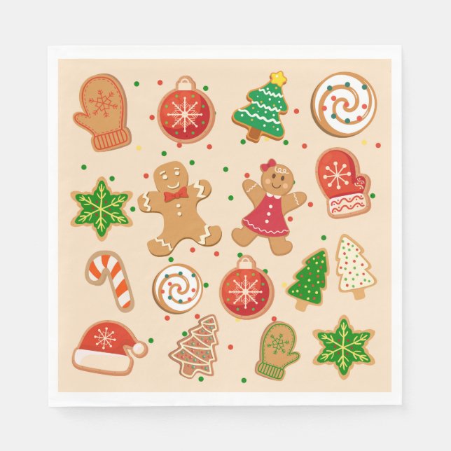 Guardanapo De Papel Cookies de Natal (Frente)