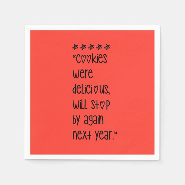 Guardanapo De Papel Cookies were delicious (Frente)