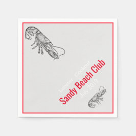 Guardanapo De Papel Cookout de lagosta - personalizado