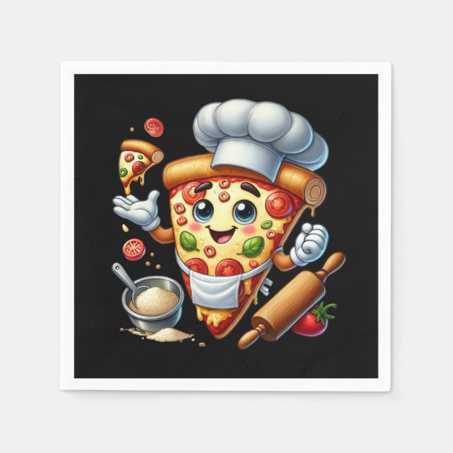 Guardanapo De Papel Cool Pizza lovers party  (Frente)
