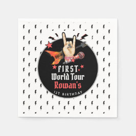 Guardanapo De Papel Cool Punk Rockstar First Birthday