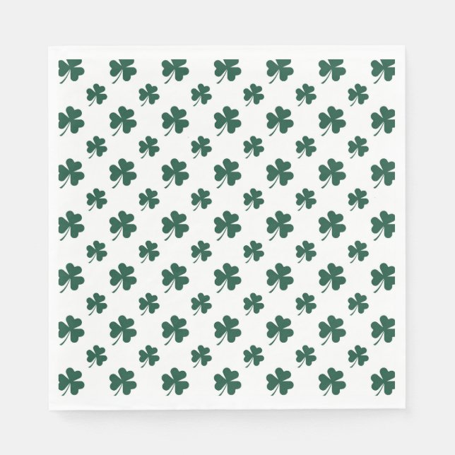 Guardanapo De Papel Cool shamrock tiled pattern clover  (Frente)