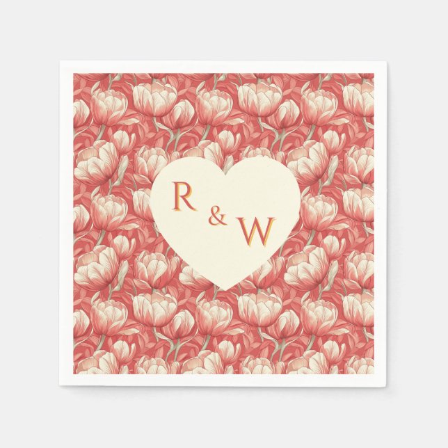 Guardanapo De Papel Cool Tulip Themed Backyard Wedding (Frente)