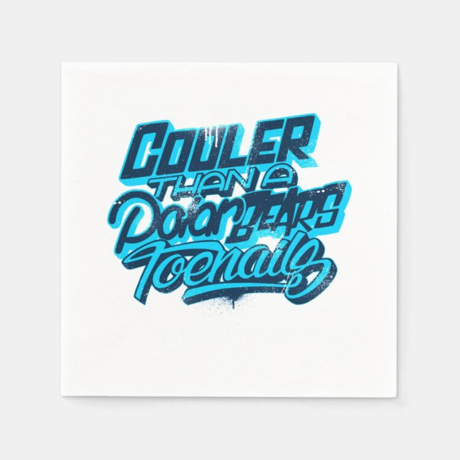 Guardanapo De Papel Cooler Than A Polar Bear's Toenails Classic  (Frente)
