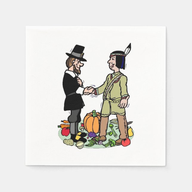 Guardanapo De Papel Cooperação Indígena de Pilgrim (Frente)