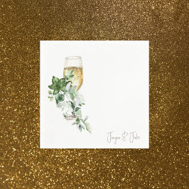 Guardanapo De Papel Copo de Champanhe Personalizado Cocktail