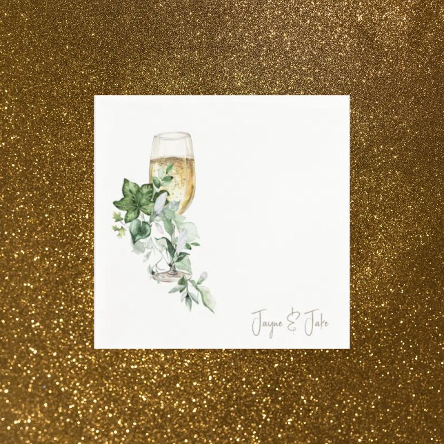 Guardanapo De Papel Copo de Champanhe Personalizado Cocktail (Criador carregado)