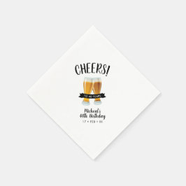 Guardanapo De Papel Copo de Cheers | Festa de Aniversário de 40 anos p