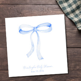 Guardanapo De Papel Coquete Azul de Fita Personalizado Napkins