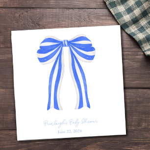 Guardanapo De Papel Coquete de Fita com Faixa Azul Personalizado