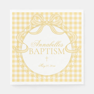 Guardanapo De Papel Coquete Ginga Amarela Decoração de Mesa para Batiz