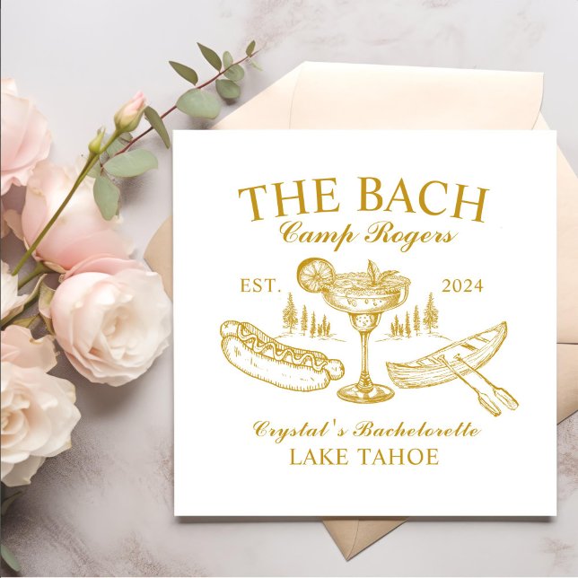 Guardanapo De Papel Coquetéis Retro A Festa de solteira Amarela Bach (Criador carregado)