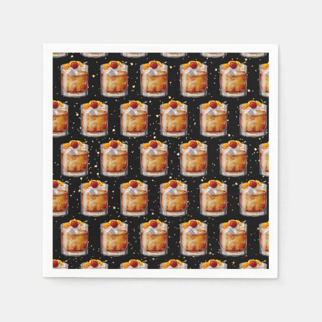 Guardanapo De Papel Coquetel antigo movido (Frente)