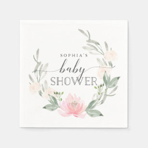 Guardanapo De Papel Coquetel chá de fraldas Napkins Pastel Blush