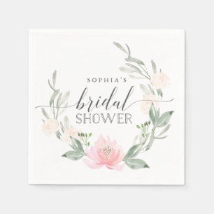 Guardanapo De Papel Coquetel chá de panela Napkins Pastel Blush